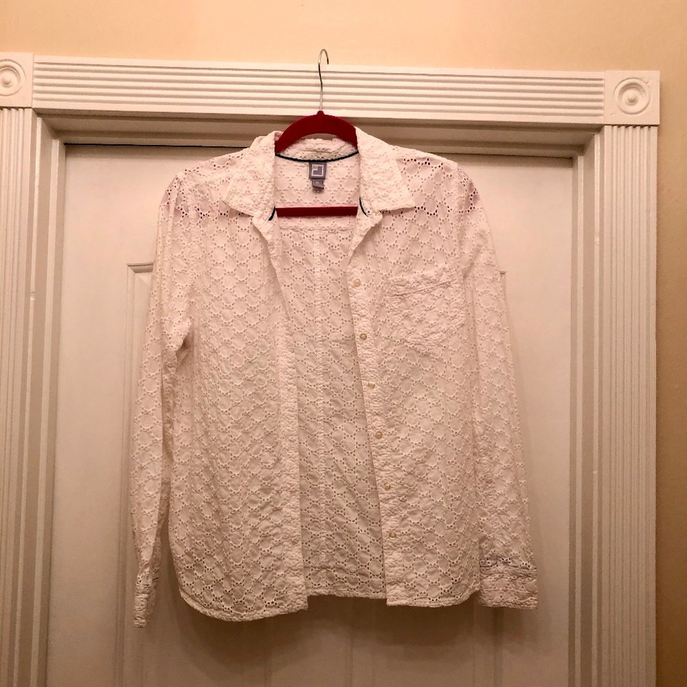 White Eyelet Blouse